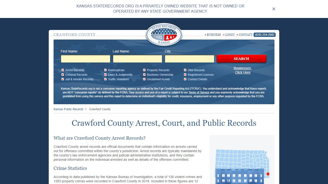 Crawford County Arrest, Court, and Public Records